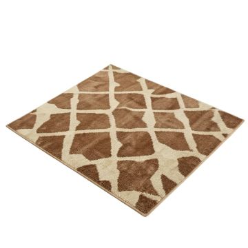 Geometric Tufted Wool Brown/Beige Area Rug