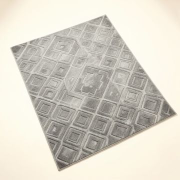 Runner Agoritsa Geometric Gray Area Rug (synthetic illustration; no displayed measurements)