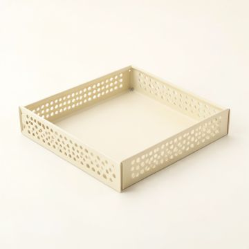 Fern Canyon Empty Under-Desk Cable Tray - Ivory (synthetic illustration; no displayed measurements)