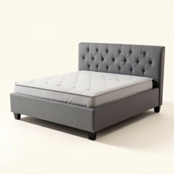 Battistini Twin Tufted Upholstered Platform Bed (synthetic illustration; no displayed measurements)