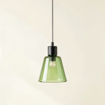 Alder Dell Pendant Light Suspended From One Plain Cable - Green (synthetic illustration; no displayed measurements)