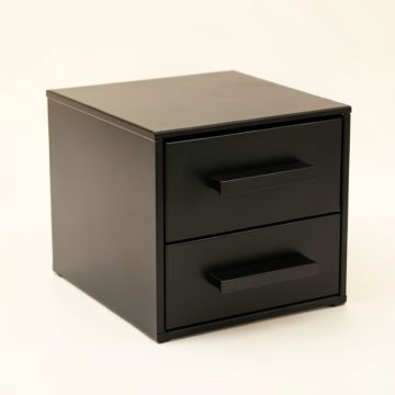 Olive Edge Small-Parts Storage Drawer Cabinet - Black (synthetic illustration; no displayed measurements)