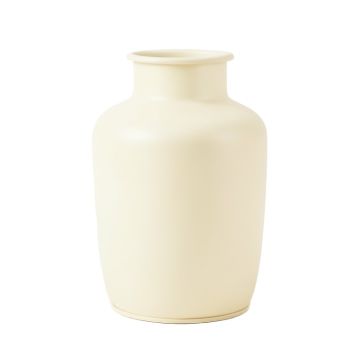 Sage Crest Empty Decorative Vase - Cream