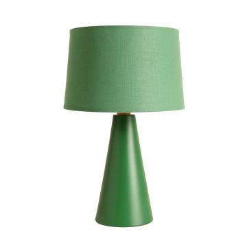 Aspen Arc Table Lamp With A Plain Fabric Shade