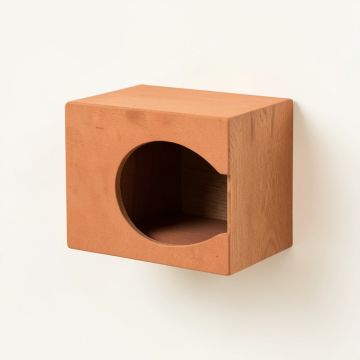 Dune Branch Wall-Mounted Cat Perch - Terracotta (synthetic illustration; no displayed measurements)