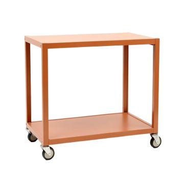 Alder Canyon Empty Rolling Workshop Cart - Terracotta