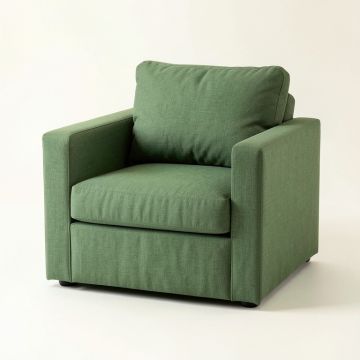 Maple Arc Upholstered Armchair (synthetic illustration; no displayed measurements)