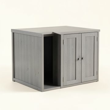 Holly Edge Empty Furniture-Style Litter Enclosure - Gray (synthetic illustration; no displayed measurements)