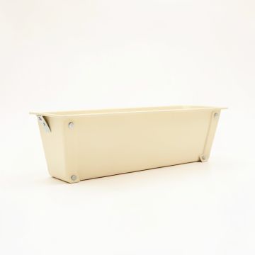 Aspen Bend Empty Railing Planter With Integral Brackets - Ivory (synthetic illustration; no displayed measurements)