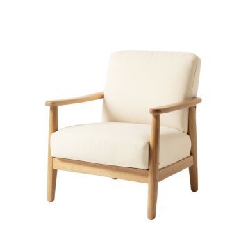 Slate Bluff Upholstered Armchair - Ivory (synthetic illustration; no displayed measurements)