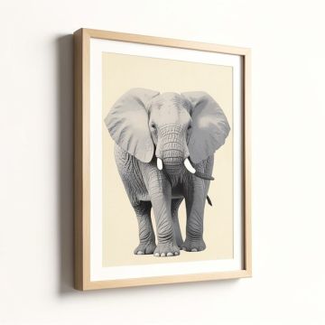 Elephant Framed Graphic Art (synthetic illustration; no displayed measurements)