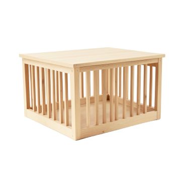 Field Bend Empty Furniture-Style Pet Crate - Beige