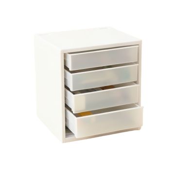 Pine Bluff Small-Parts Storage Drawer Cabinet - White