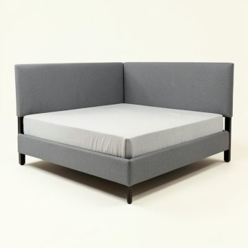 Roussel Metal Twin Upholstered Standard Bed (synthetic illustration; no displayed measurements)