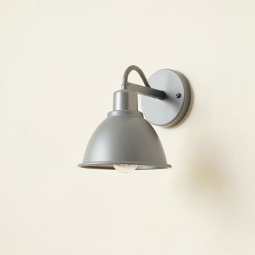 Fern Bend Wall Sconce Mounted On A Plain Wall - Gray (synthetic illustration; no displayed measurements)