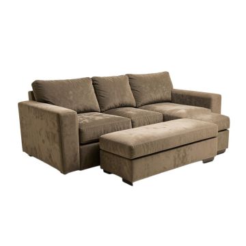 Albaro 99 '' Wide Microfiber/Microsuede Reversible Sleeper Sofa & Chaise With Ottoman