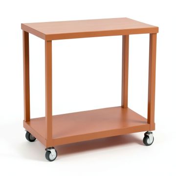 Lake Brook Empty Rolling Workshop Cart - Terracotta (synthetic illustration; no displayed measurements)