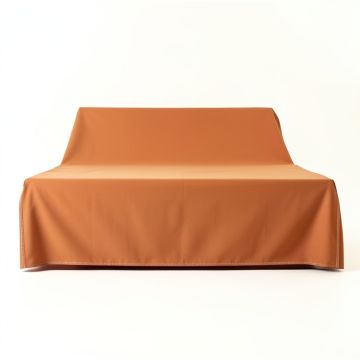 Moss Arc Flat Bed Sheet - Terracotta (synthetic illustration; no displayed measurements)