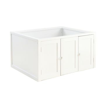 Linden Bend Empty Furniture-Style Litter Enclosure - White