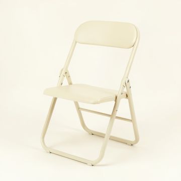 Clay Crest Folding Outdoor Chair - Ivory (synthetic illustration; no displayed measurements)