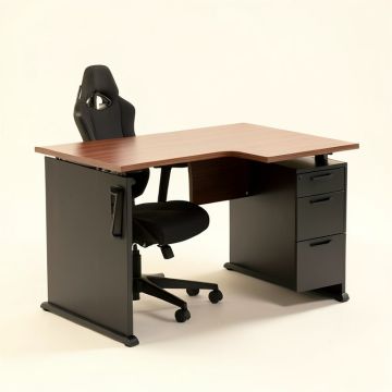 Reversible L-Shape Gaming Desk And Chair Set (synthetic illustration; no displayed measurements)