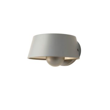 River Crest Wall Sconce Mounted On A Plain Wall - Gray