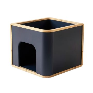 Reed Edge Empty Furniture-Style Litter Enclosure - Navy
