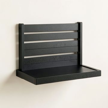 Harbor Canyon Wall-Mounted Entryway Organizer Shelf - Black (synthetic illustration; no displayed measurements)