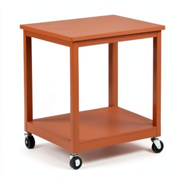 Reed Dell Empty Rolling Workshop Cart - Terracotta (synthetic illustration; no displayed measurements)