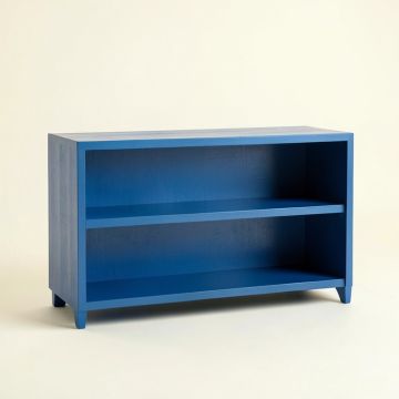 Glen Bend Low Bookcase - Blue (synthetic illustration; no displayed measurements)
