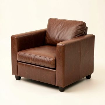 Cem 63.39 '' Wide Faux Leather Square Arm Loveseat (synthetic illustration; no displayed measurements)