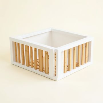 Rowan Crossing Empty Furniture-Style Litter Enclosure - White (synthetic illustration; no displayed measurements)