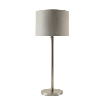 Field Branch Floor Lamp With A Plain Fabric Shade - Gray