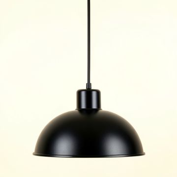 Summit Dale Pendant Light Suspended From One Plain Cable - Black (synthetic illustration; no displayed measurements)