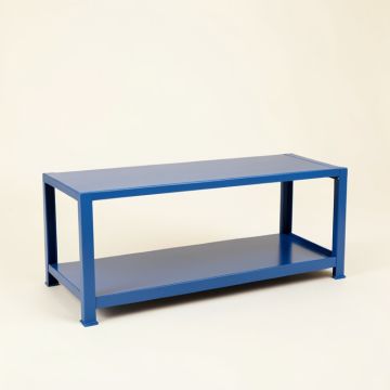 Dawn Crossing Narrow Outdoor Storage Bench - Blue (synthetic illustration; no displayed measurements)
