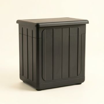 Dawn Canyon Narrow Outdoor Storage Bench - Black (synthetic illustration; no displayed measurements)