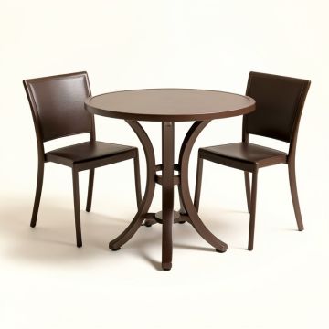 Roscoe 3 Piece Bronze Cast Aluminum Outdoor Bistro Set (synthetic illustration; no displayed measurements)