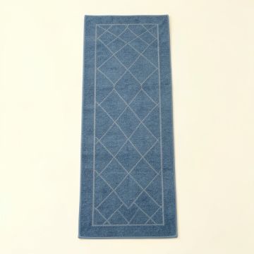 Fern Bend Narrow Runner Rug - Blue (synthetic illustration; no displayed measurements)