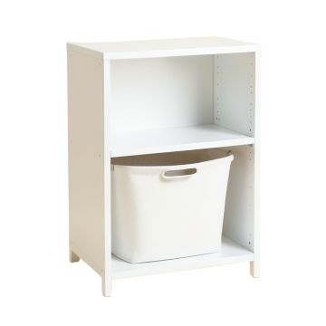 Hazel Bridge Freestanding Pull-Out Hamper Cabinet - White