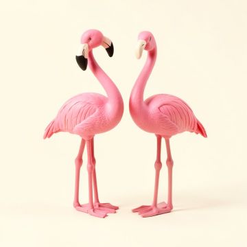 2 Piece Polyresin Flamingo Set (synthetic illustration; no displayed measurements)