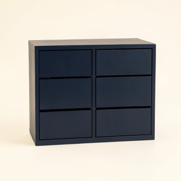 Shore Arc Small-Parts Storage Drawer Cabinet - Navy (synthetic illustration; no displayed measurements)