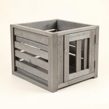 Oak Field Empty Furniture-Style Pet Crate - Gray (synthetic illustration; no displayed measurements)