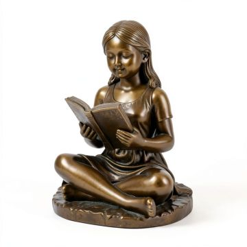 Girl Sitting And Reading A Book Statue (synthetic illustration; no displayed measurements)