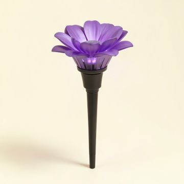 Lily Flower Solar Powered Garden Stake Light Multi-Color Change Led Light (synthetic illustration; no displayed measurements)
