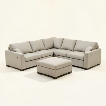 Littleness 149.5 '' Wide Left Hand Facing Modular Corner Sectional With Ottoman (synthetic illustration; no displayed measurements)