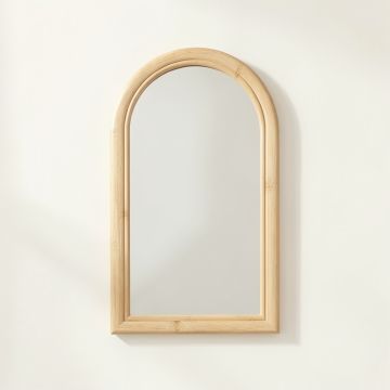 Linden Branch Framed Wall Mirror - Beige (synthetic illustration; no displayed measurements)