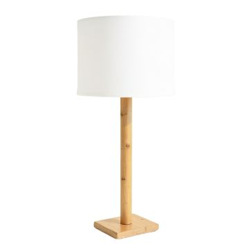 Reed Brook Floor Lamp With A Plain Fabric Shade - White