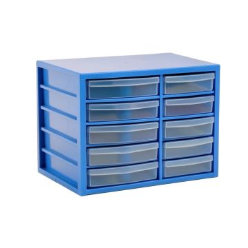 Slate Crest Small-Parts Storage Drawer Cabinet - Blue