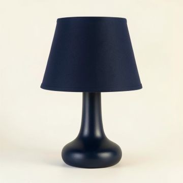 Slate Brook Table Lamp With A Plain Fabric Shade - Navy (synthetic illustration; no displayed measurements)