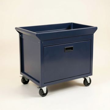 Cedar Edge Empty Rolling Workshop Cart - Navy (synthetic illustration; no displayed measurements)